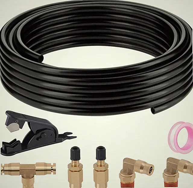 1/4" Air Line Service Kit for Air Bags Suspension Kit with Brass DOT Air Brake F