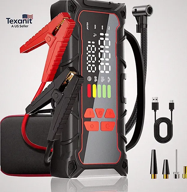 5000A Car Battery Jump Starter with Air Compressor 160PSI, Car Battery Charger 7
