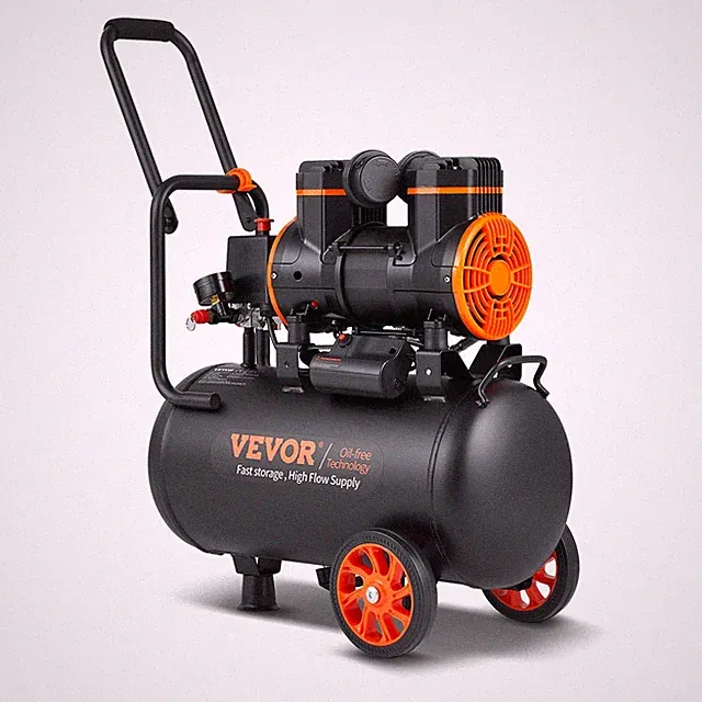 6.3gal 1450W 3.35CFM@90PSI 70dB Ultra Quiet Oil-Free Air Compressor