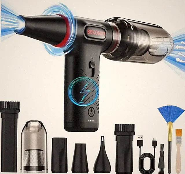 Compressed Air Duster 1 Button Adjustment 12000 RPM Air Blower Car Home Keyboard