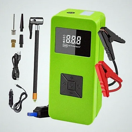 Jump Starter with Air Compressor, 12V 8000mAh Portable Car Battery Jump