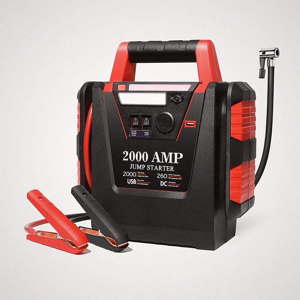 Jump Starter with Air Compressor,Car Battery Jumper Starter 260 PSI Tire Infl...