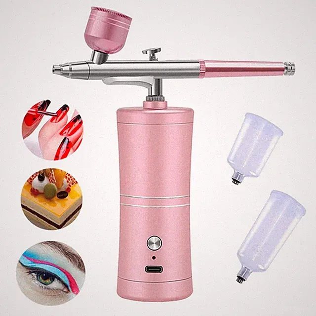 Multi-Purpose Cordless Mini Airbrush Set Spray Pump Gen Pen Air Compressor Kit P