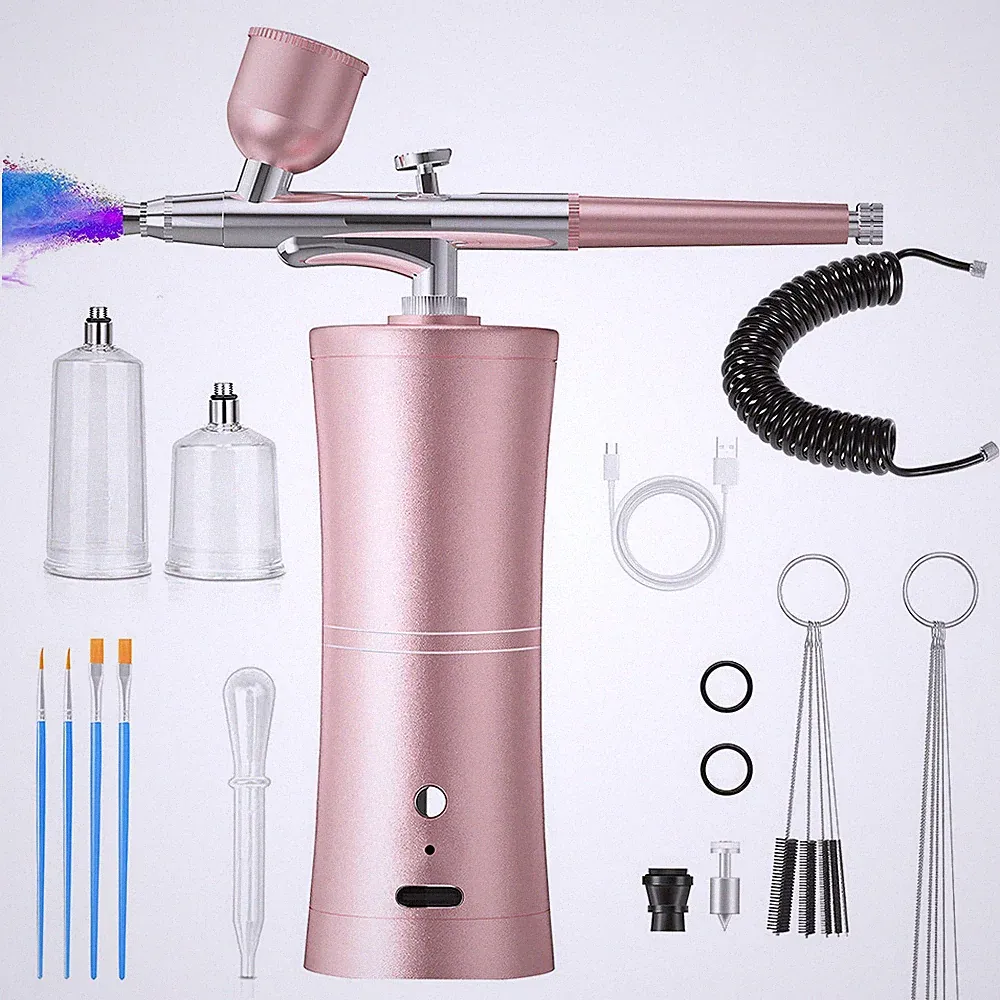 Portable Air Compressor Set Airbrush Paint Spray Gun Nail Art Tattoo Airbrush