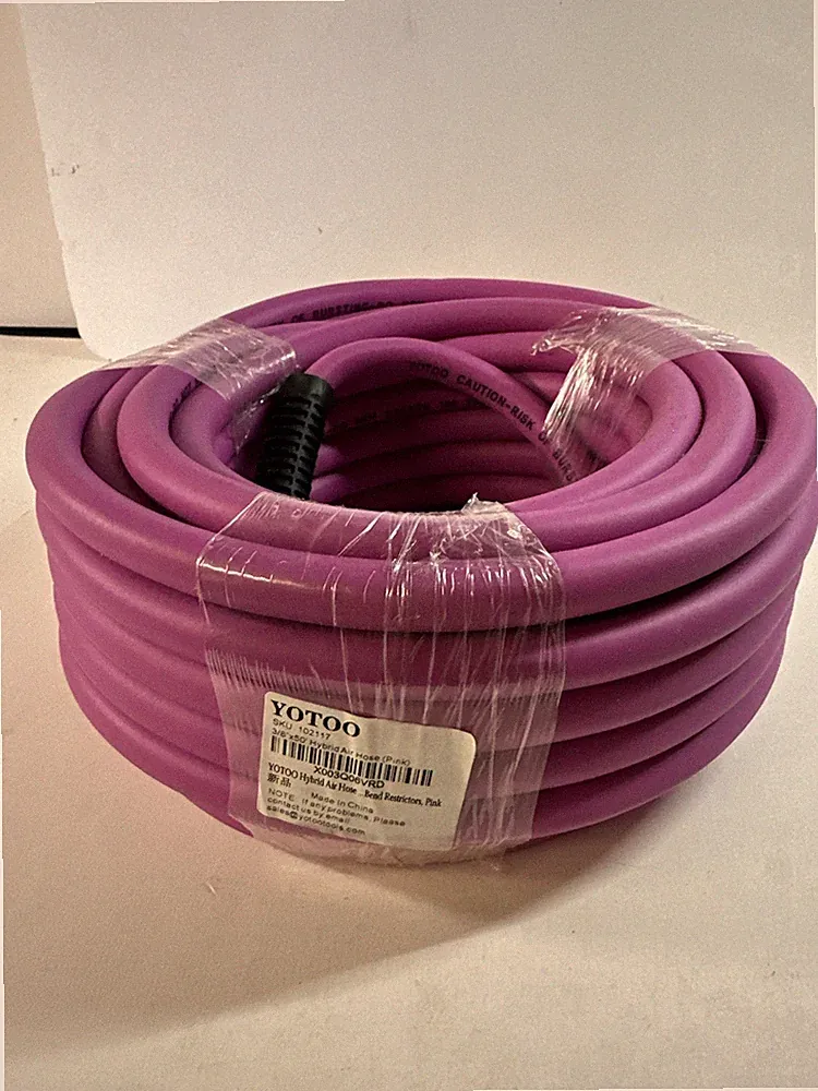 YOTOO Air Hose 3/8 in. x 50 ft, 300 PSI Heavy Duty Hybrid Air Compressor Hose